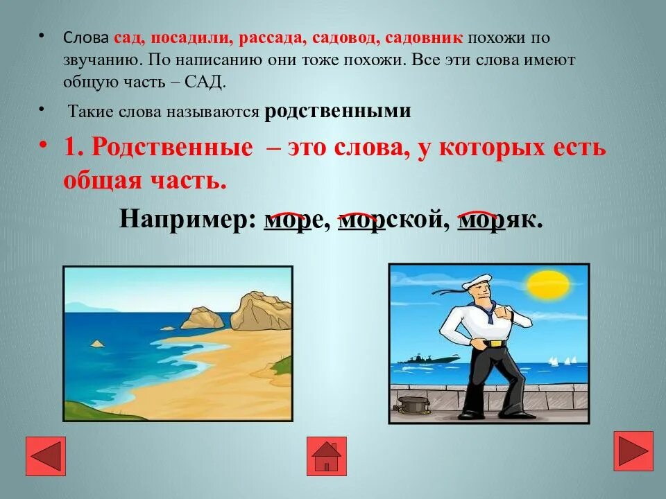 Два родственных слова. Морской родственные слова. Родственные слова море. Родственные слова к слову море. Море моряк морской родственные слова.