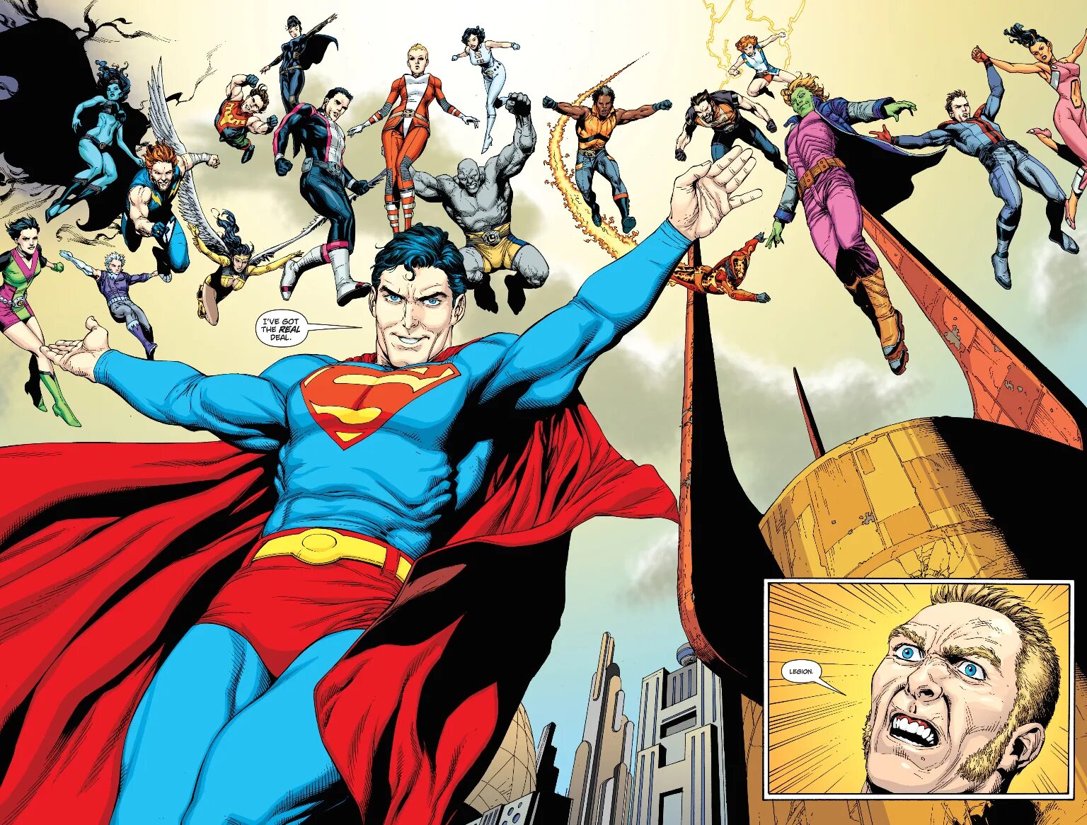 Комикс про супер. Супермен Legion of Superheroes. Легион супергероев 2008 - Супермен. Комиксы о супергероях. Комиксы про супергероев.