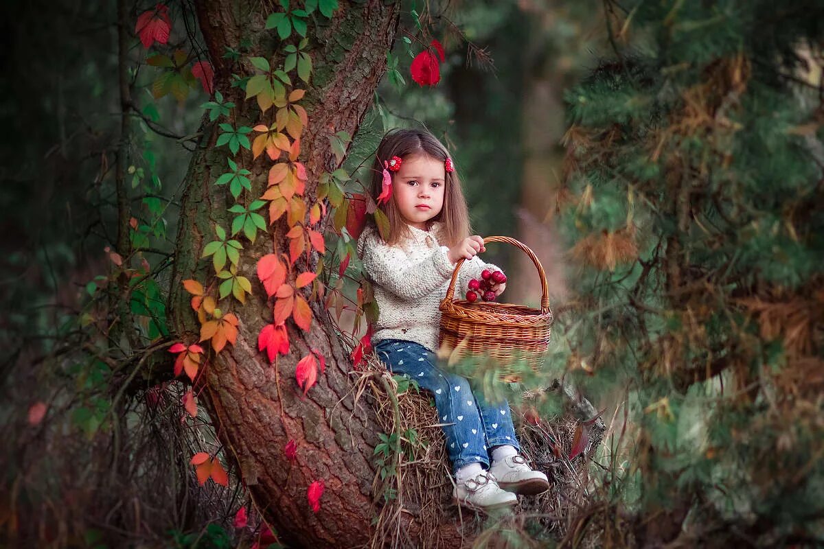 Идеи фотосессии девочки. Тематические фотосессии. Тематические фотосессии для детей. Осенний фотопроект на природе. Девочка в лесу.