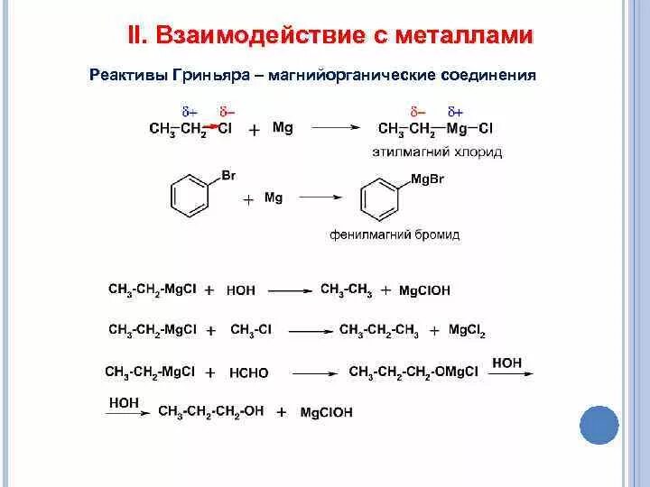 Синтез реагента. Реактив Гриньяра + сo2. Магнийорганические соединения реактивы Гриньяра. Взаимодействие карбонильных соединений с реактивами Гриньяра.