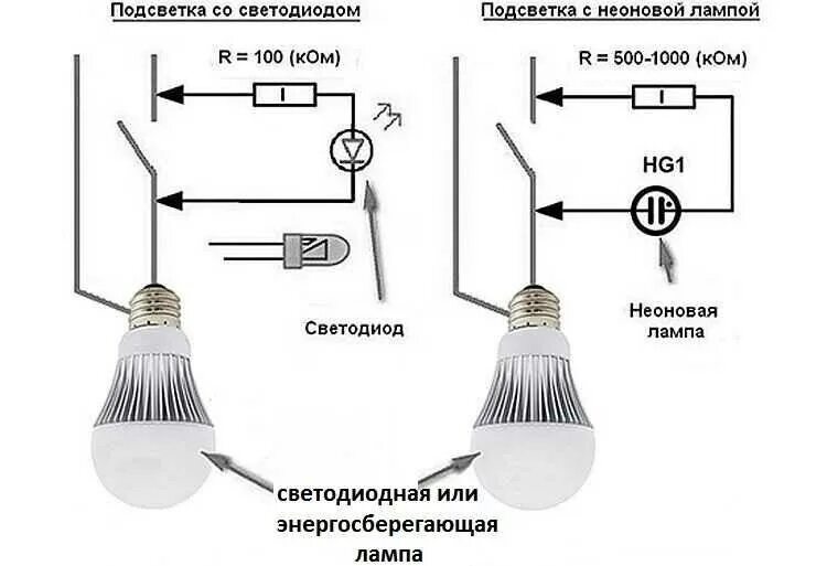 Постоянно выключают свет. Схема подключения светодиода в выключателе с подсветкой. Схема осветительных ламп светодиодных. Схема освещения светодиодными лампами. Схема выключения света лампа выключатель.