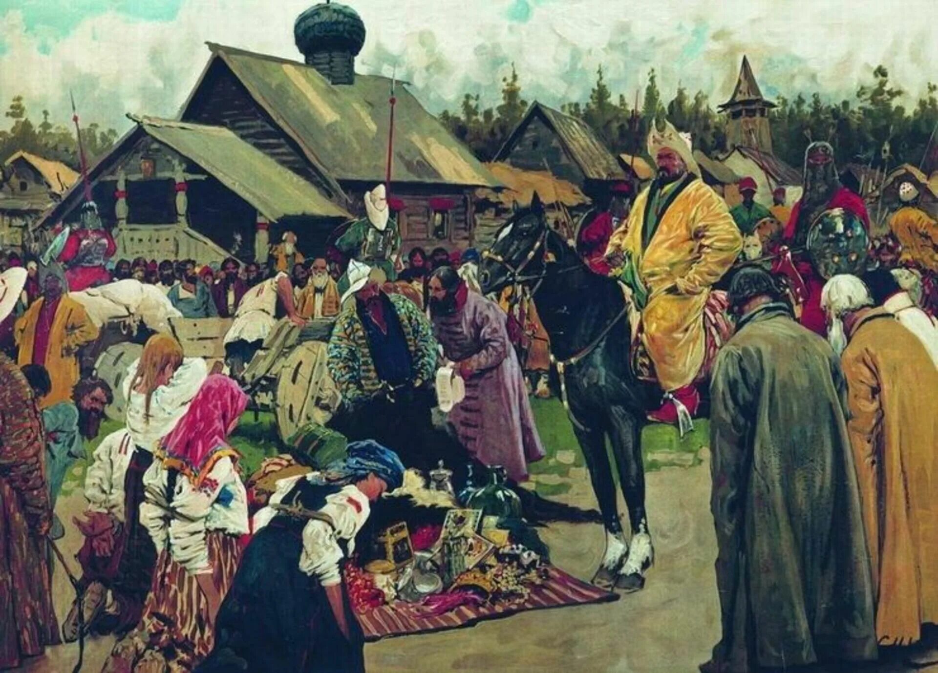 Выход орды. С. В. Иванов. Баскаки. 1909. Картина Иванова Баскаки.