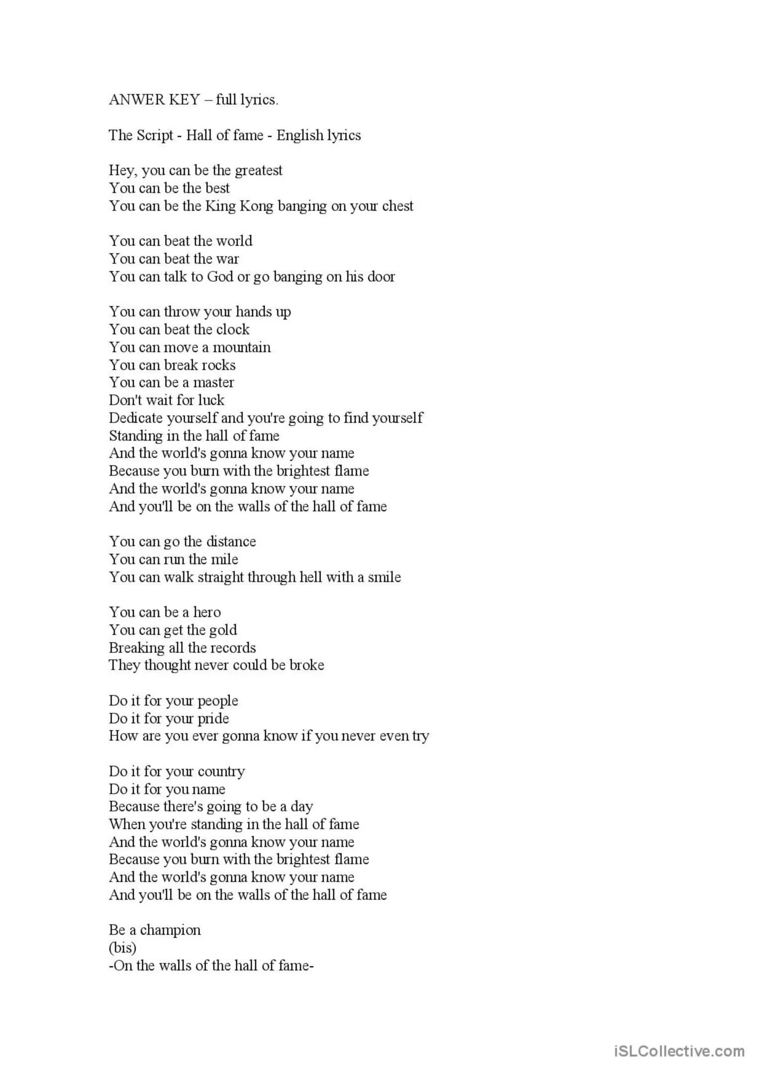 I look to you текст. The script - hall of fame текст. hall of fame lyrics. слова песни hall of fame. hall of fame слова перевод.