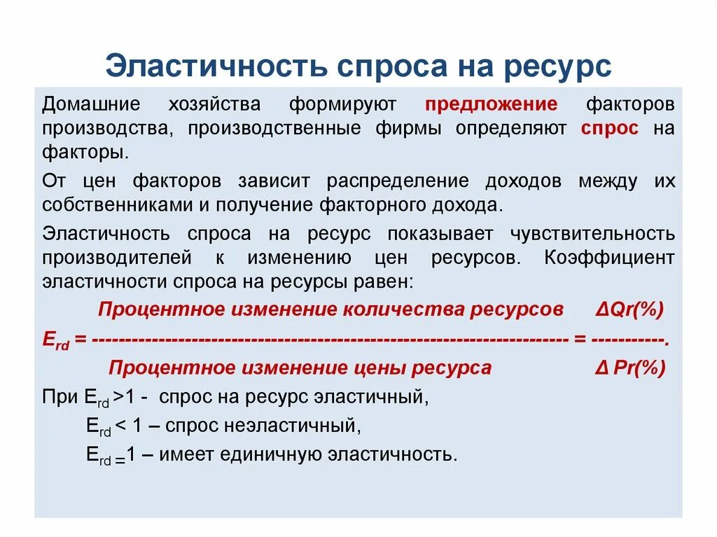 Производство и производственный спрос. Эластичность спроса на ресурс зависит от. Эластичность спроса на факторы производства. Эластичность спроса на ресурсы зависит от. Факторы эластичности спроса и предложения факторов производства.