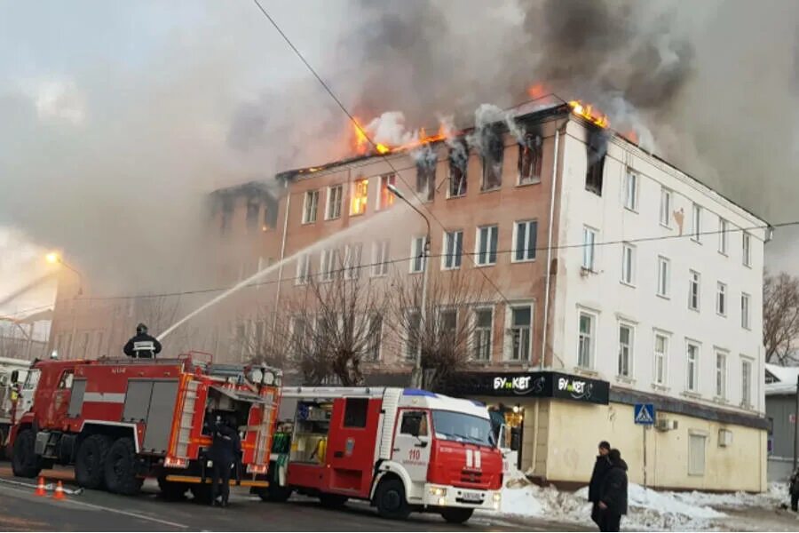 Пожар в орехово зуево