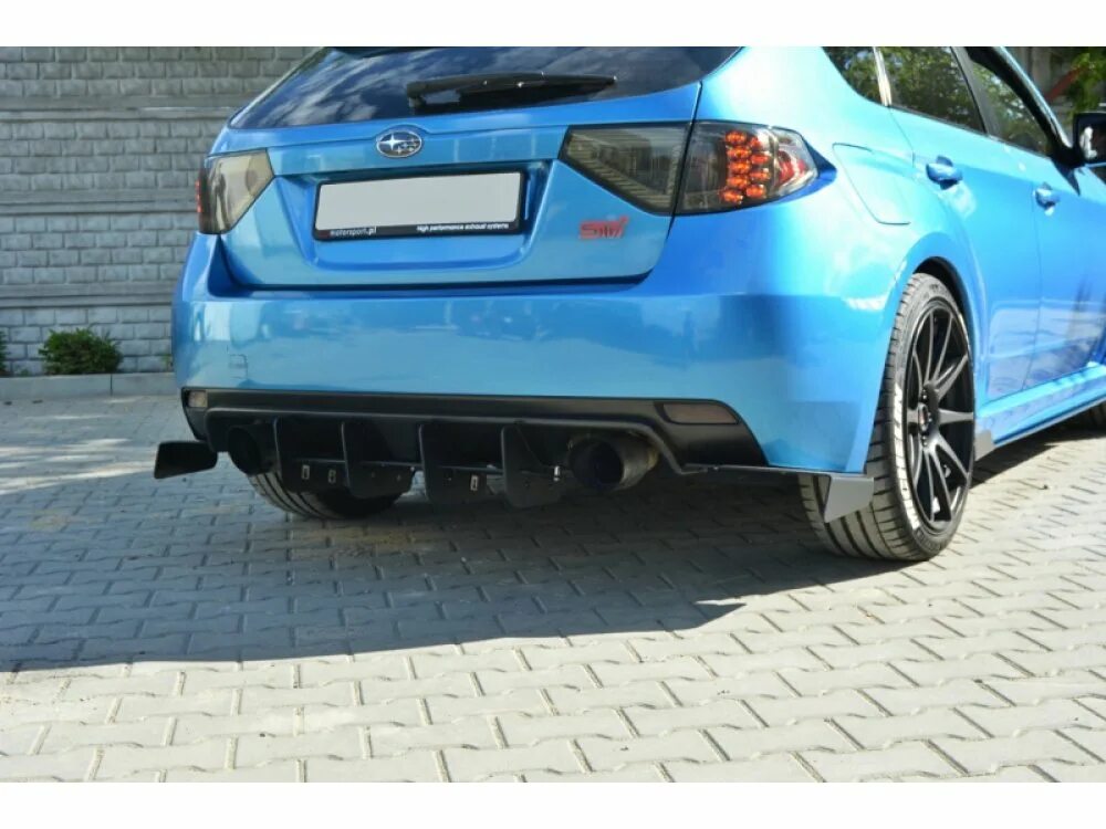 Задний бампер импреза. Диффузор заднего бампера subaru impreza wrx. задний диффузор на субару импреза wrx gh3. бампер wrx subaru impreza gh. накладка бампера grb wrx sti.