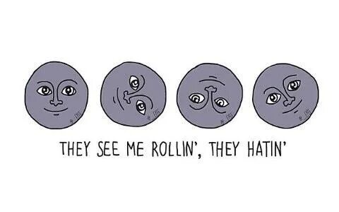 I see them