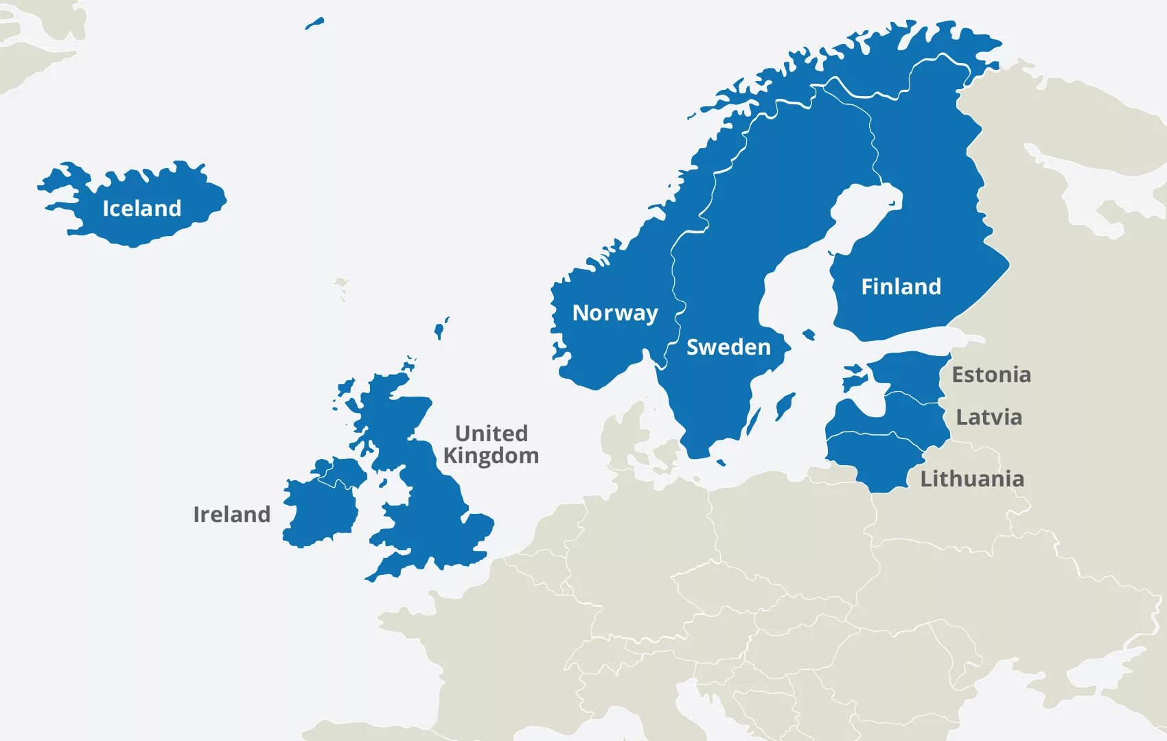 Большие острова европы. Северная Европа. На севере Европы. Карта Северной Европы. Страны севера Европы.