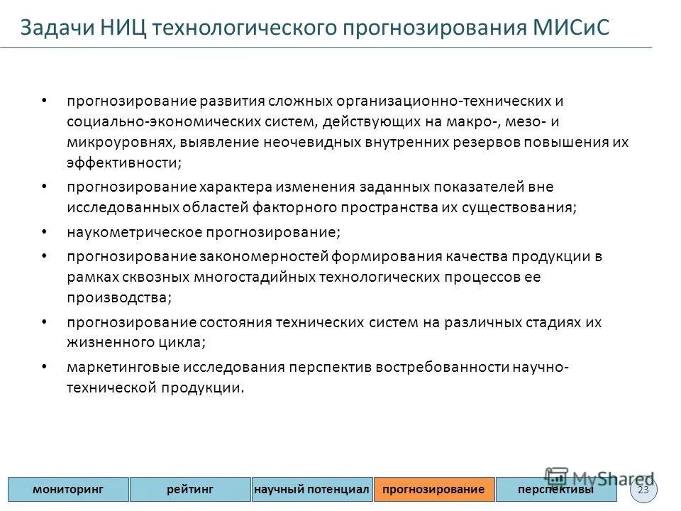 Потенциальные прогнозы