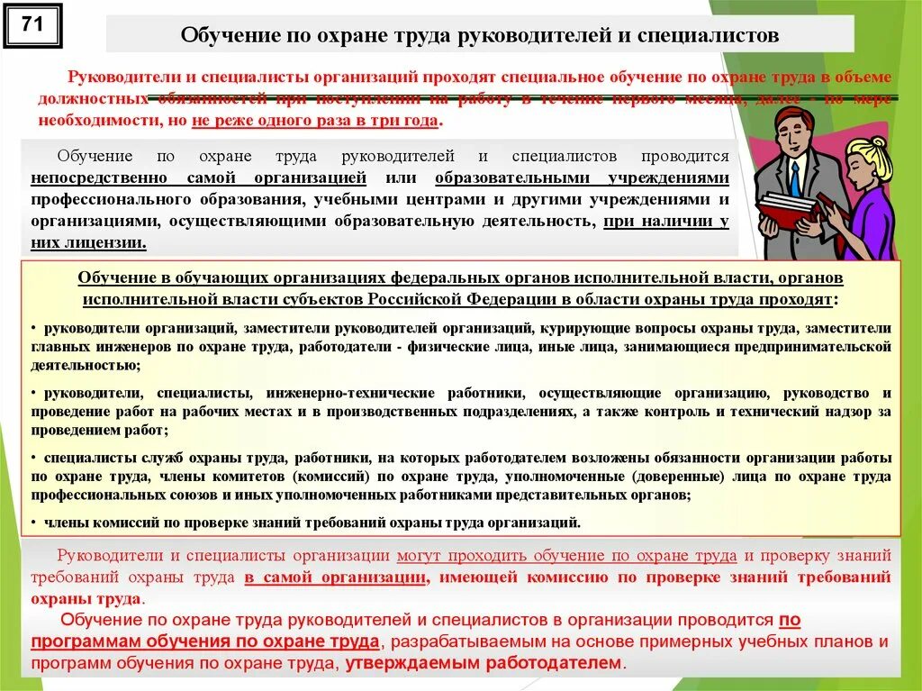 Кто подлежит обучению по охране. Охрана труда обучение специалистов по охране труда. Руководство работой по охране труда в организации. Уполномоченные доверенные лица по охране труда. Программа обучения по охране труда.