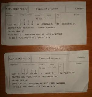 Получен проездной документ