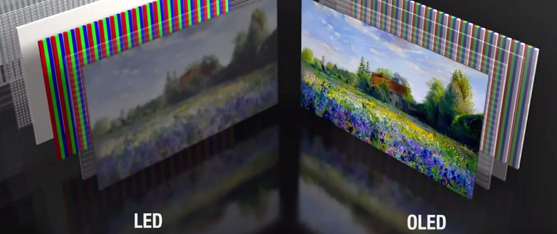 Oled или ips монитор. Отличия матрицы led от qled от oled. олед vs лед. технология ips led. led против oled.