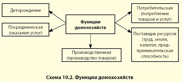 Охарактеризуйте на примерах каждую функцию домохозяйств Домашние хозяйства и их функции