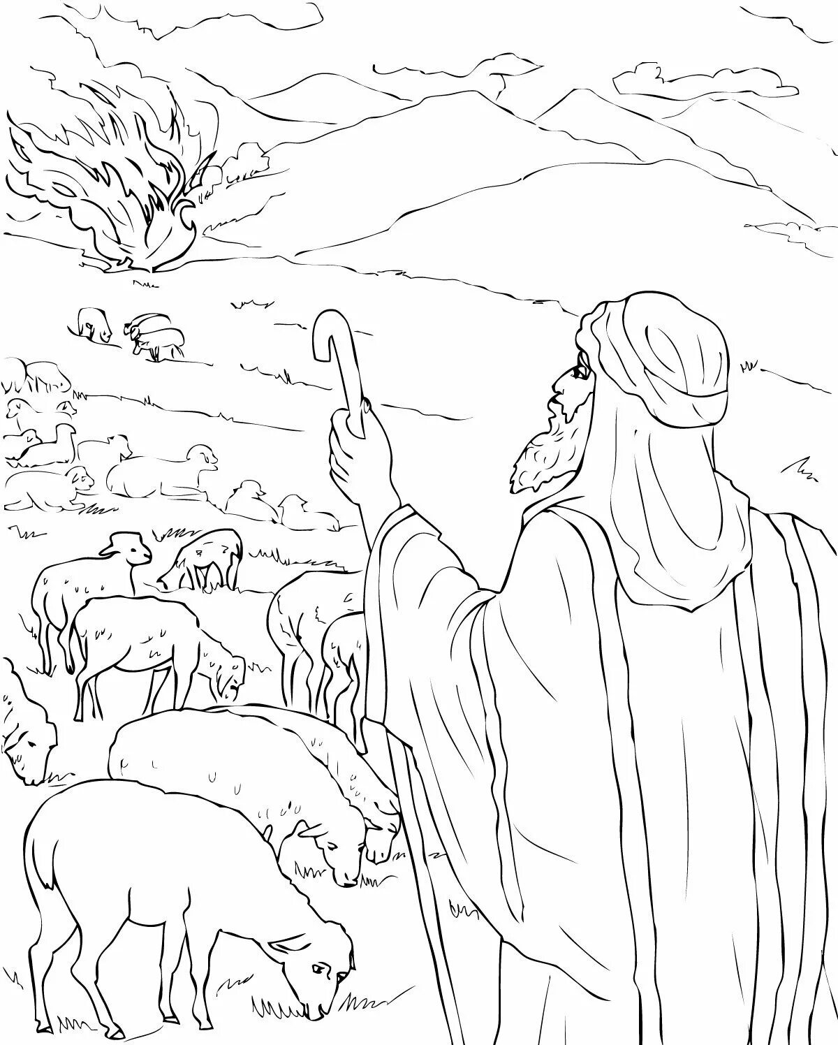 Библейский сюжет рисунок
