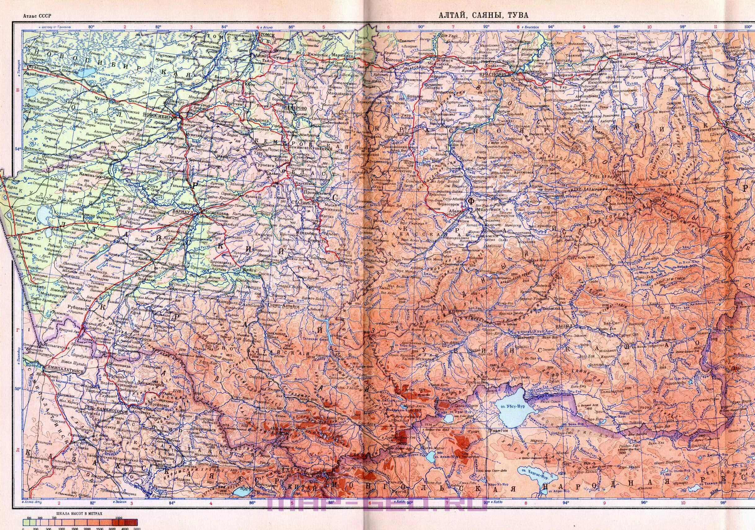 Физическая карта Алтая и Саян. Алтай Саяны на карте физической. На карте в атласе Саяны Алтай. Географическая карта Саяны Тува.