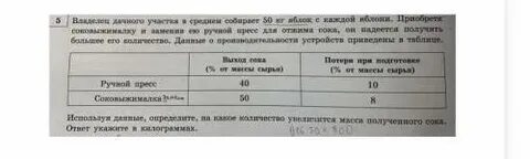 Полученной массы в полученный сок