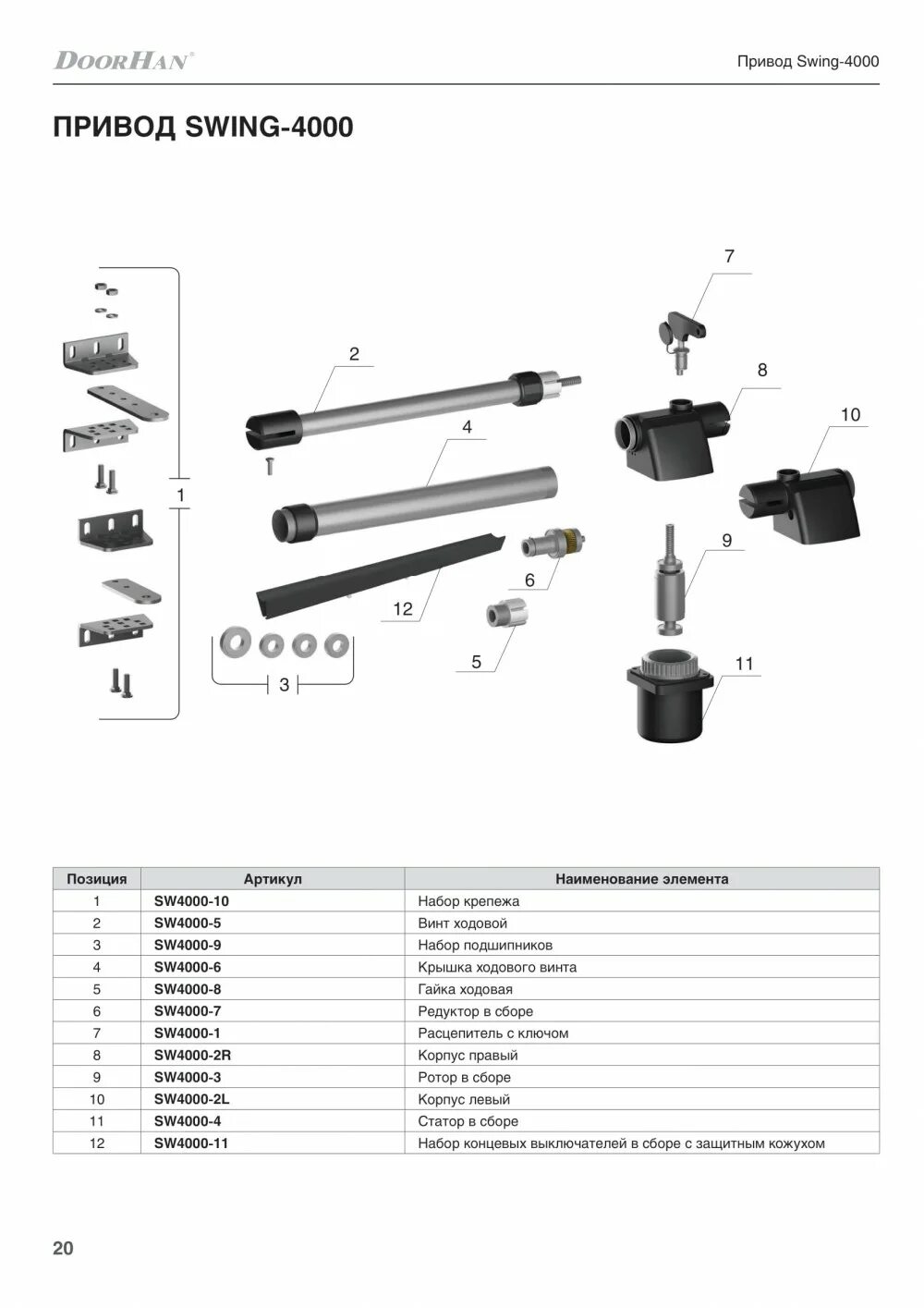 Привод Дорхан свинг 5000. Привод Swing 4000. Привод 4000 DOORHAN Swing. Запчасти для привода DOORHAN Swing-5000n.