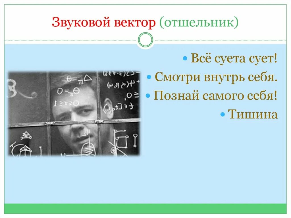 Векторно звуковая психология. Носитель звукового вектора. Невроз звукового вектора.