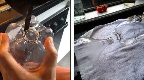 На дне пластиковой бутылки