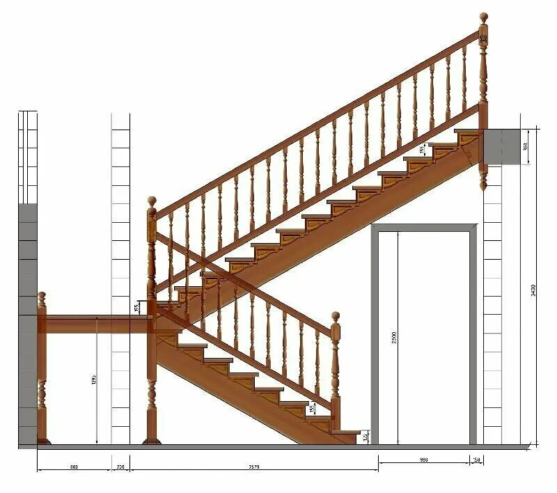 Высота между этажами. Деревянная лестница двухмаршевая чертеж. Лестница деревянная на второй этаж вид сбоку. Чертеж двухмаршевой деревянной лестницы. Лестница ввид с боку чертеж.