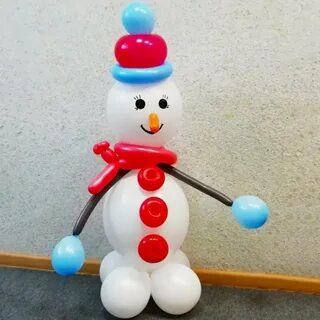 Снеговик из шариков