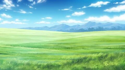 Фон зеленая трава голубое небо мультяшный (115 фото) .