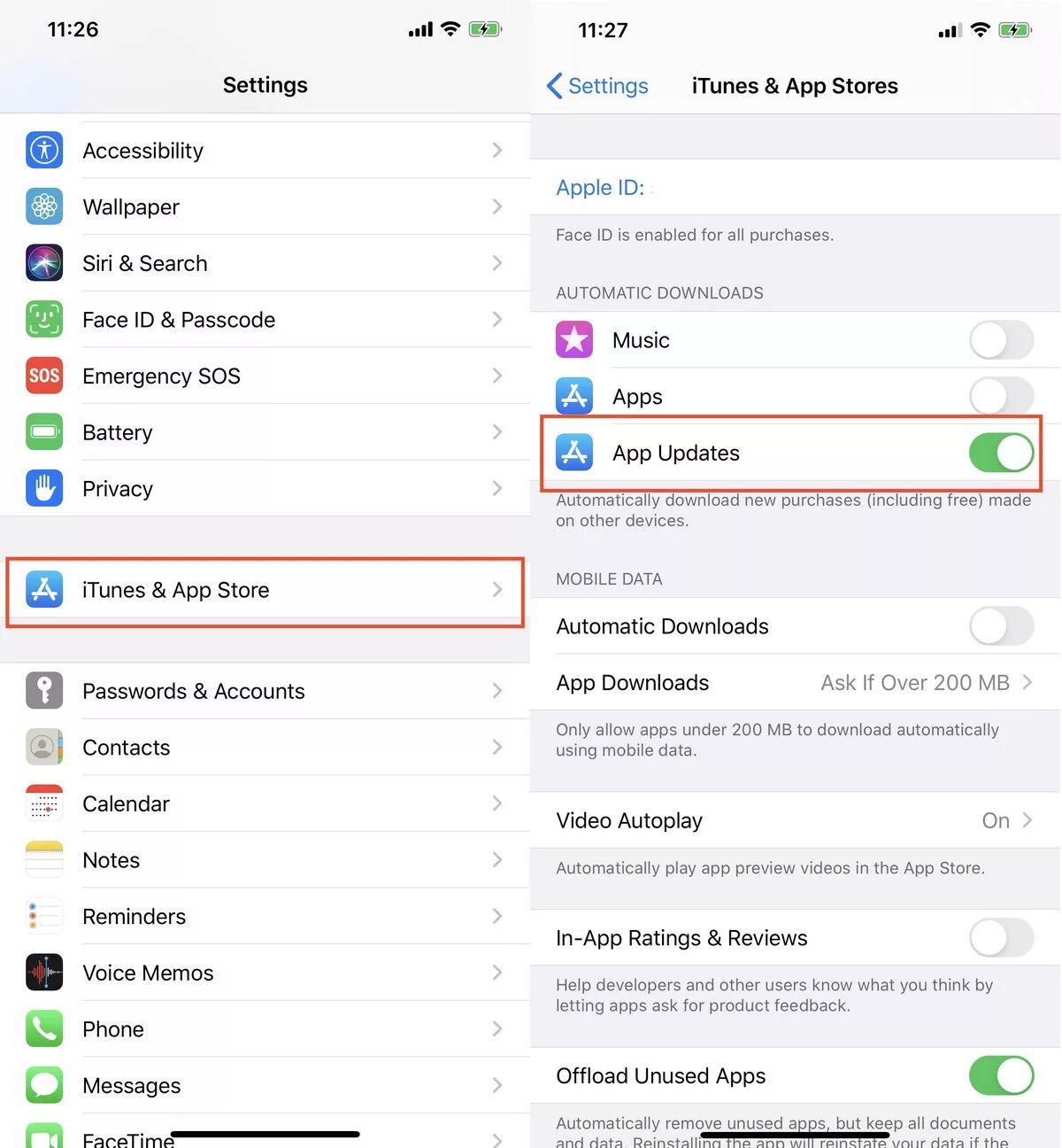 Как включить app store