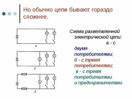 Понятия и определения электрических цепей