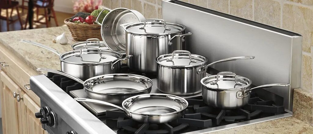 Необходимый набор посуды. Набор кастрюль-hoff mayer hf-20057. stainless steel cookware set. stainless steel кастрюля. кастрюли сковородки.