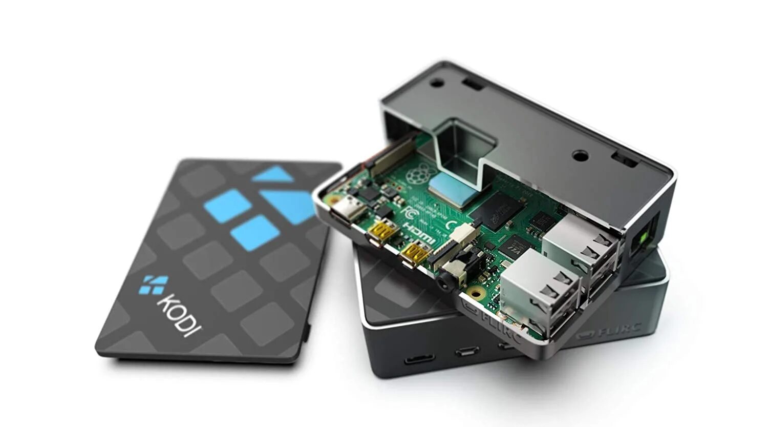 Raspberry pi kodi. Black edition , aluminum case, raspberry pi 4b, black(flirc).