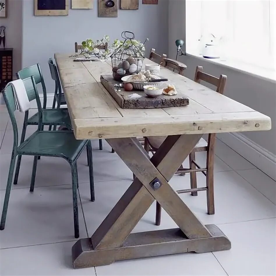 Esstisch Massivholztisch aus Eichenholz-Altholz www.holzwerk-hamburg.de Wood din