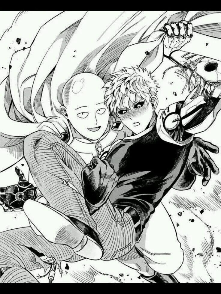 Яой сайтама. Сайтама Генос и Кинг. One Punch man Генос и Сайтама. Ванпанчмен Генос и Сайтама яой. Сайтама и Генос шип.