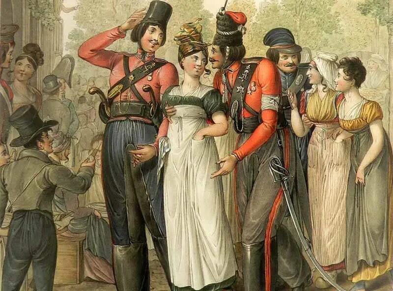 Русская армия в париже в 1814 году. Русская армия в Париже 1814. Русские в Париже в 1814. Русские казаки в Париже в 1814.