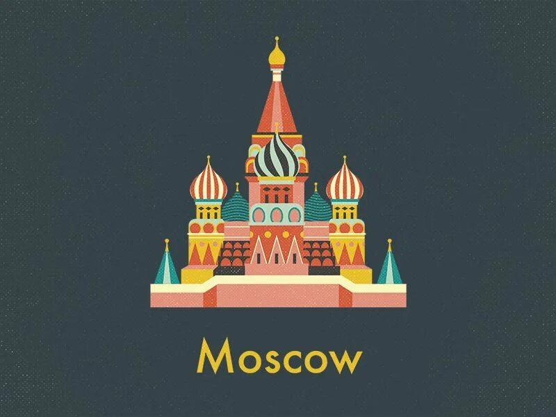 Флэт москва. Moscow illustration.