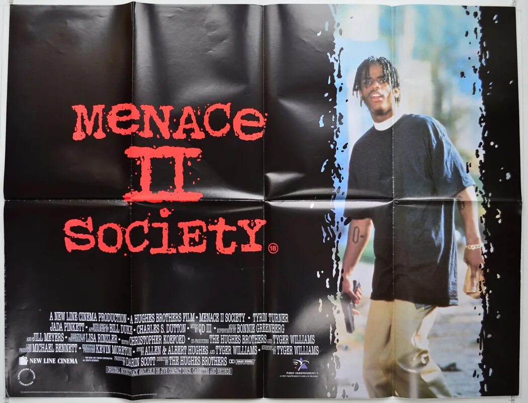 Menace 2 Society. Menace to Society 1993. Movie posters Menace II Society 1993.