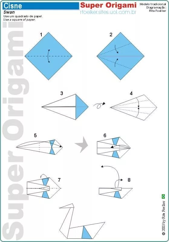 Origami paper swan, Origami easy, Origami patterns