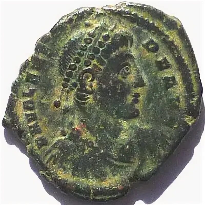 Валент 2. Монеты антиохии. валент ii. монеты валента. ae follis dn honorivs pf avg helmeted, diademed, cuirassed bust facing with spear and shield, antiochia.