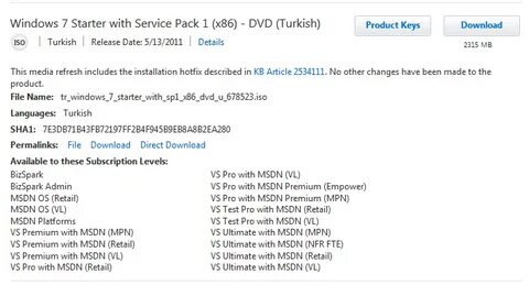 Образы windows msdn