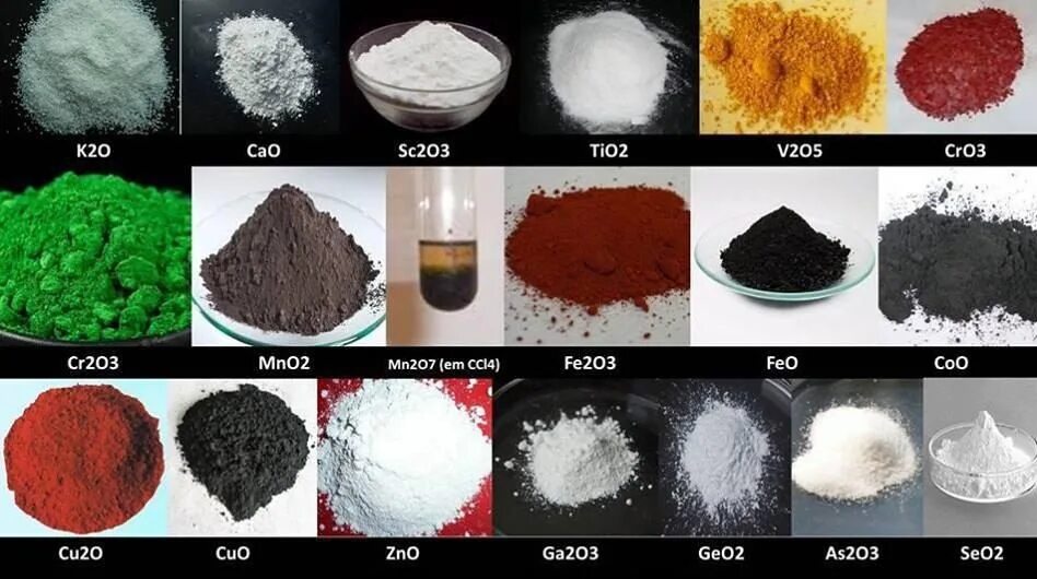 Как выглядят оксиды металлов. Цвета оксидов. Цвета оксидов металлов. Цвета окислов металлов. Хлорид железа хлорид марганца оксид хрома