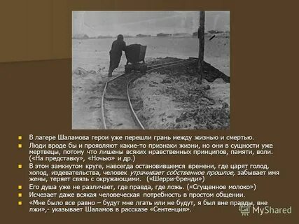 Анализ произведения шаламова