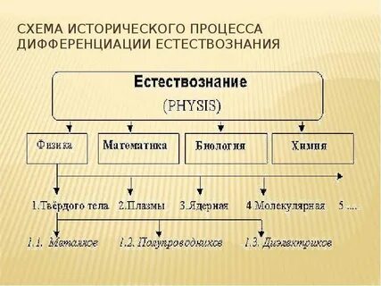 Процессы естествознания