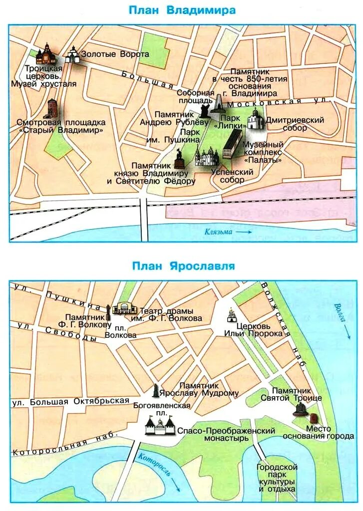 Планы городов окружающий мир 3 класс