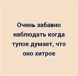 Забавно когда тупое думает что оно хитрое. Очень забавно наблюдать. Печально когда тупое. Очень печально когда тупое думает что оно хитрое.