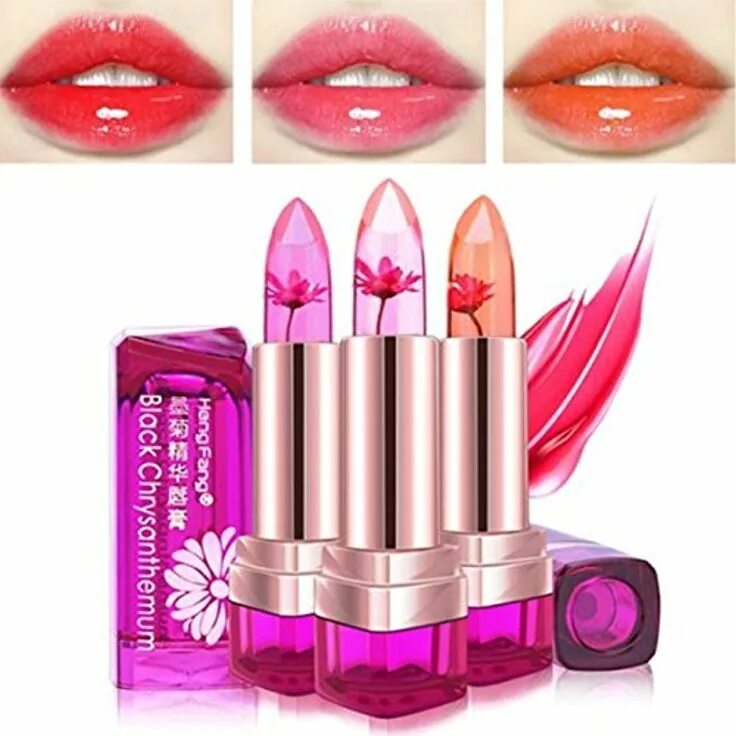 Jelly gloss. Джелли Липстик. Jelly Lipstick помада. Помада с цветком внутри. Помада изменяющая цвет губная.