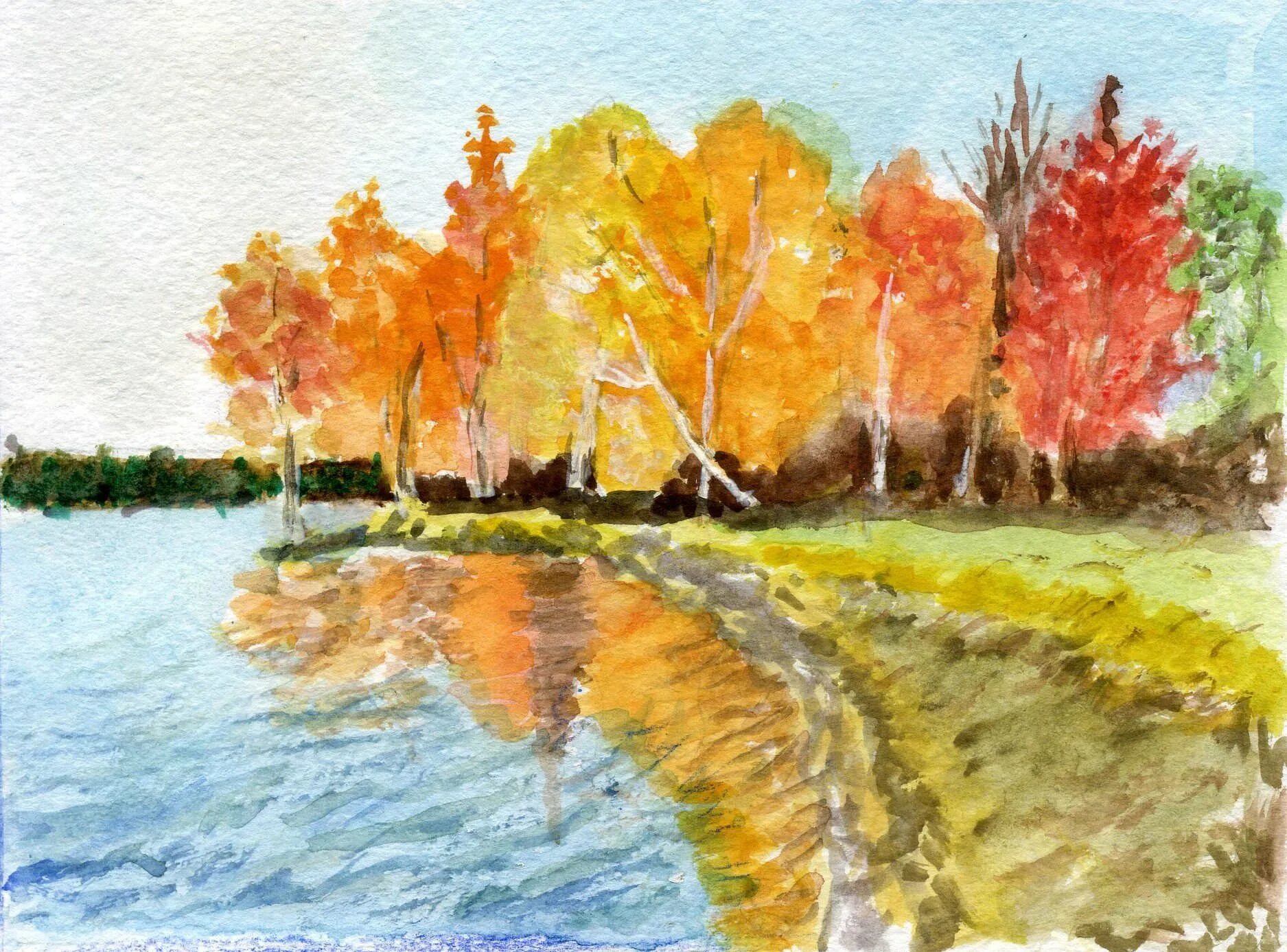 Осень картинки пошагово. Поэтапное рисование осеннего пейзажа. Осенний пейзаж акварелью поэтапно для начинающих. Осенний пейзаж гуашью поэтапно. Осенний пейзаж гуашью для начинающих.
