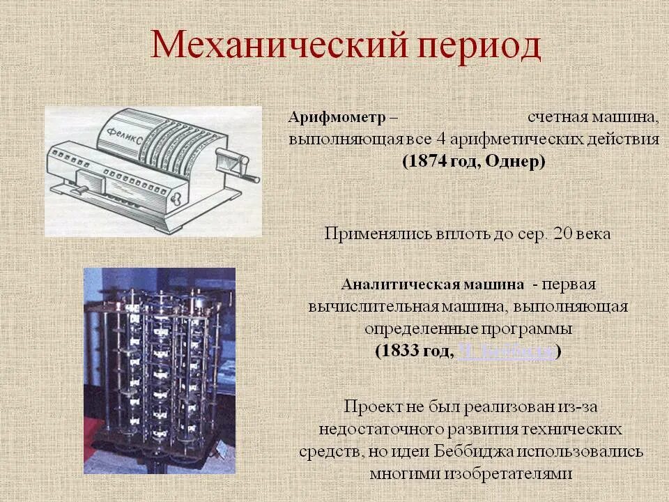 В каком году изобрели механическую