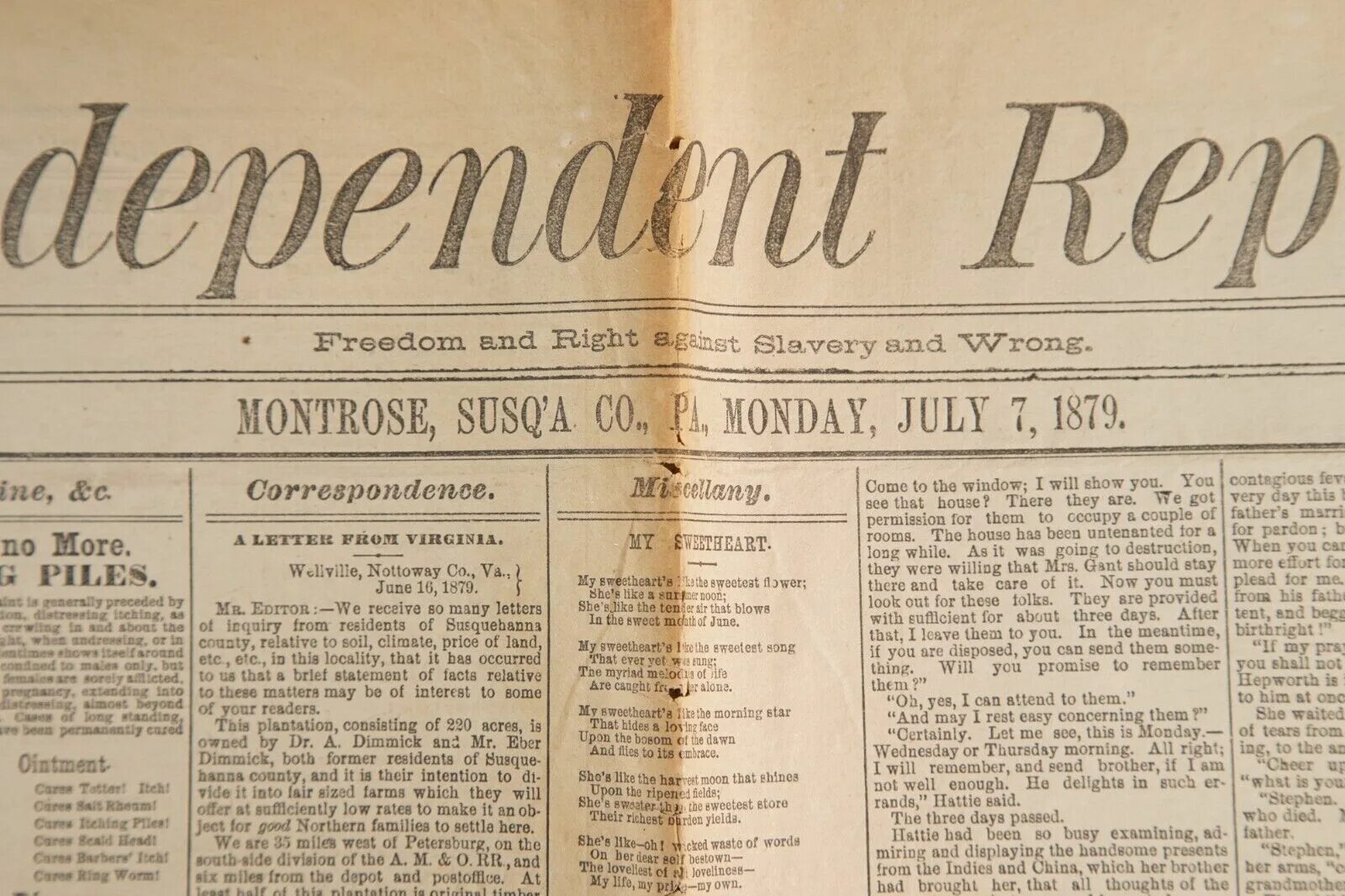 The newspaper come. Русский мир газета 1879.