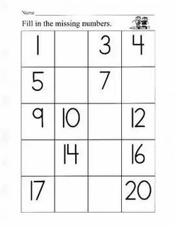 Fill in the missing numbers