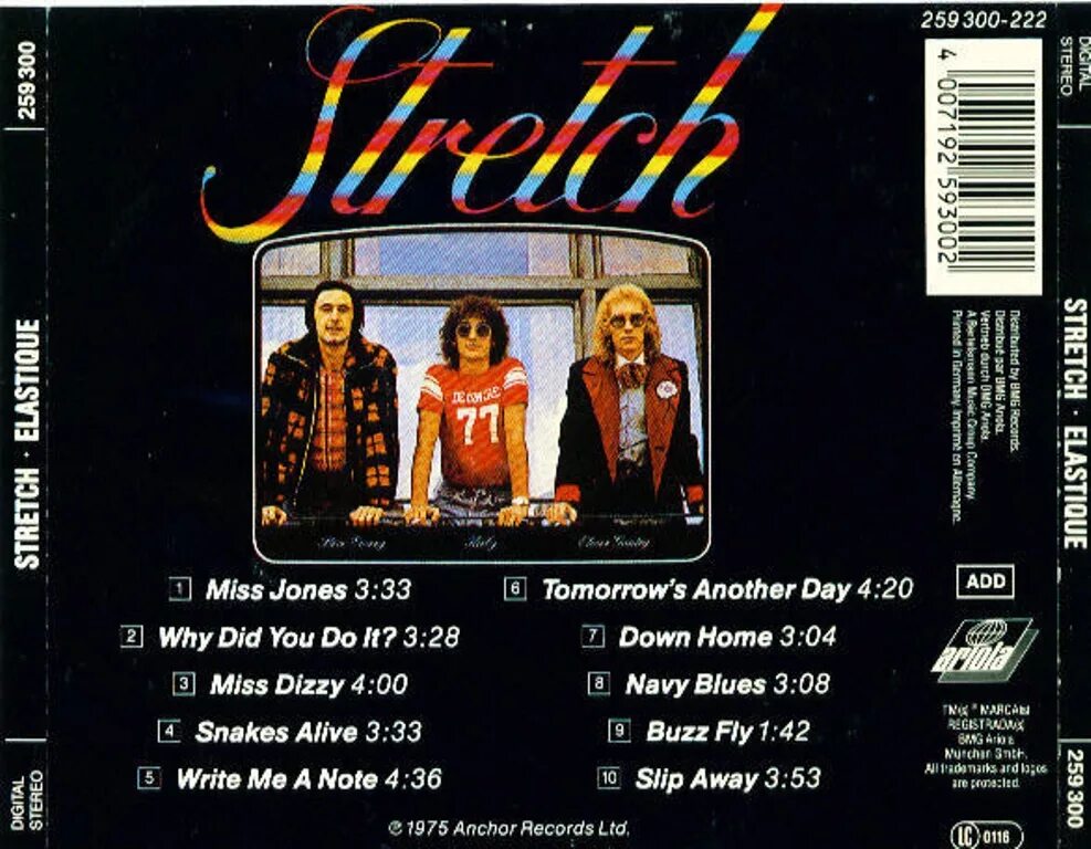 Tomorrow's another day. Stretch elastique 1975. 1975 - Snakes Alive.