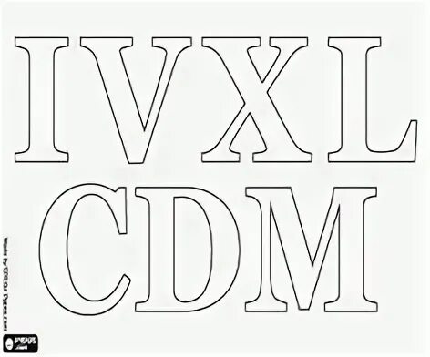 Римские цифры 12 трафарет